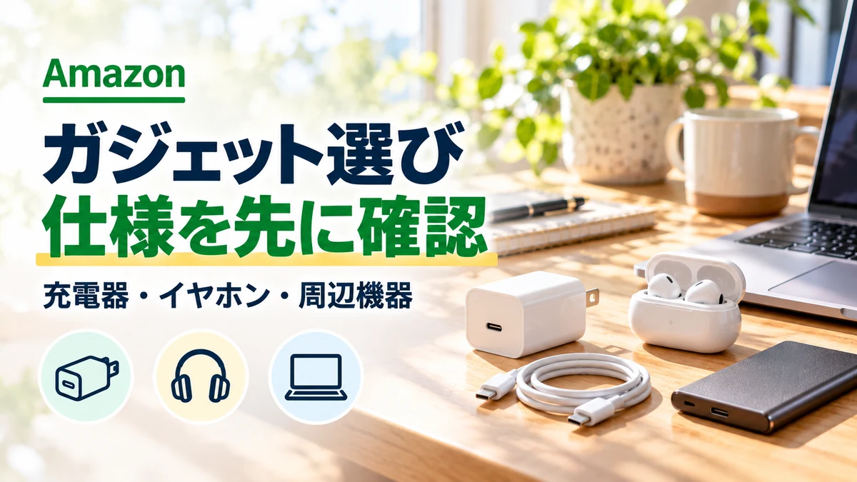 充電器やイヤホンなどのガジェット選び