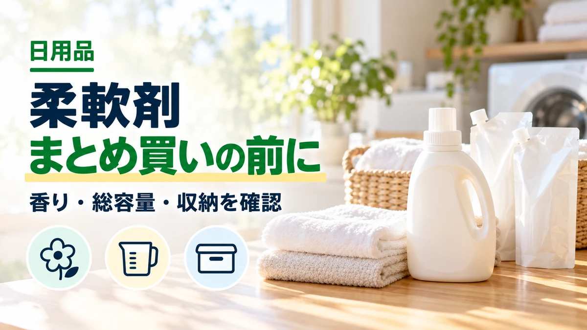 柔軟剤のまとめ買いの前にを紹介するカバー