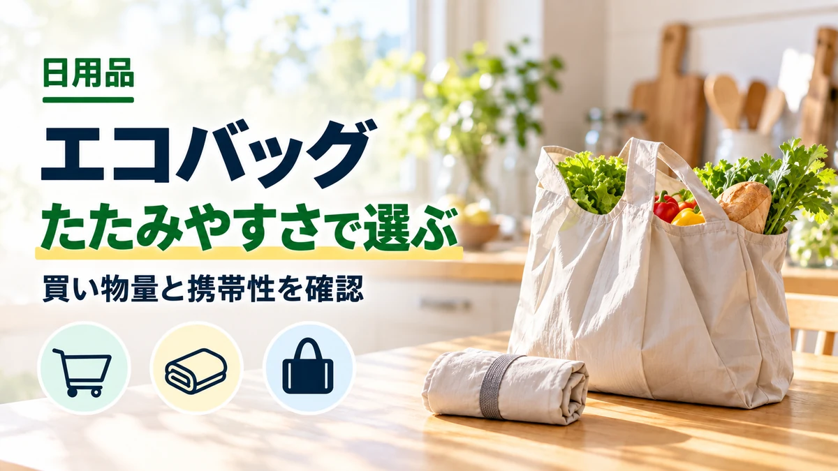 エコバッグのたたみやすさで選ぶを紹介するカバー
