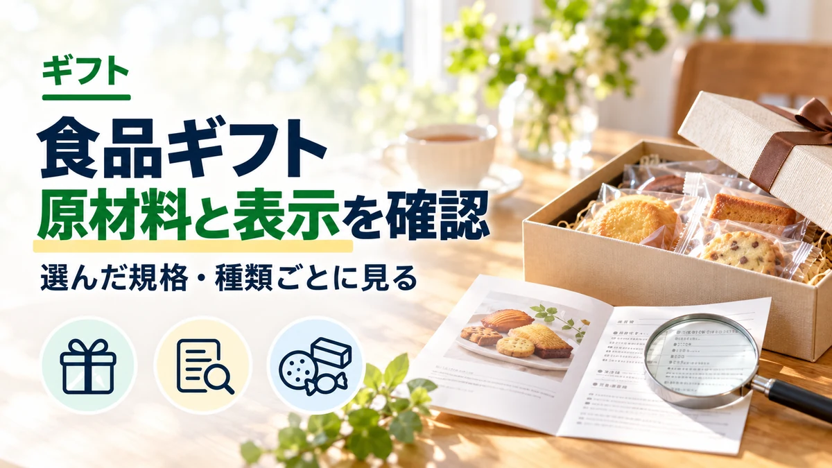 食品ギフト：原材料と表示を確認