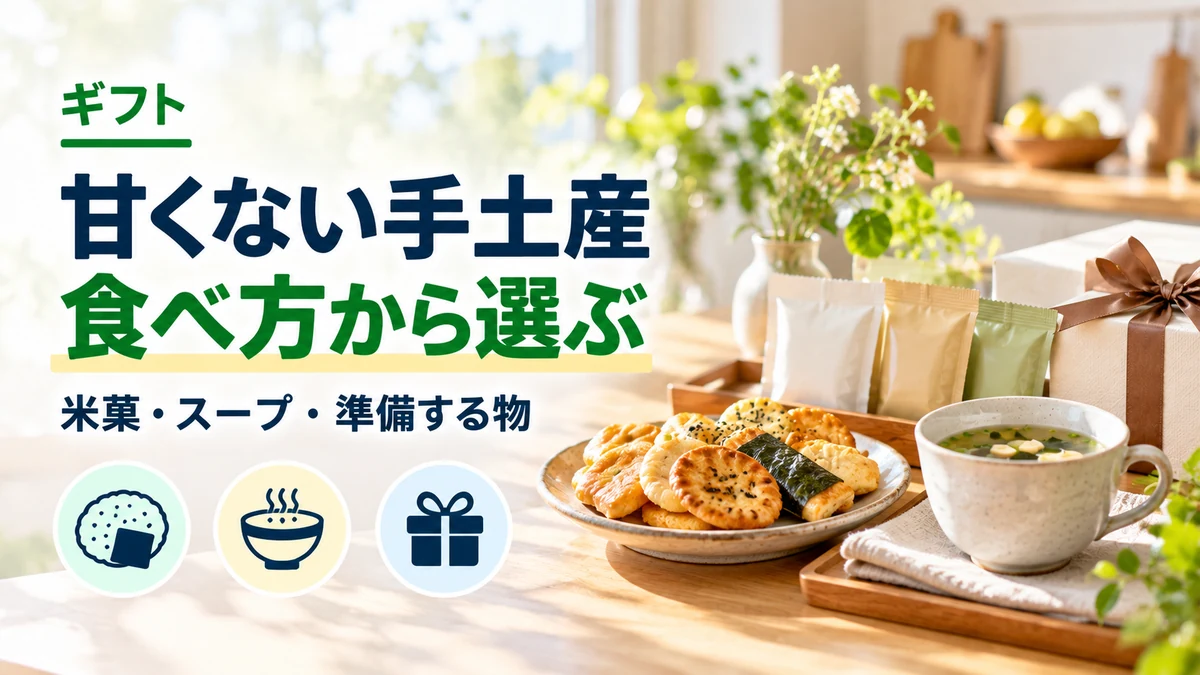甘くない手土産：食べ方から選ぶ