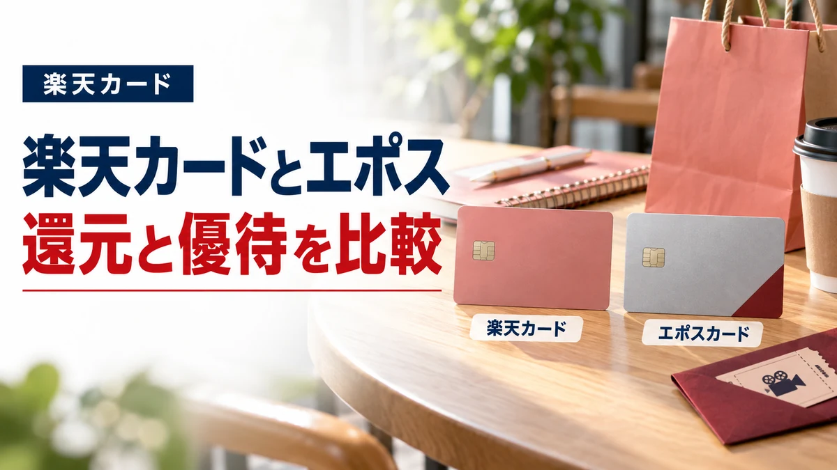 楽天カードとエポス。還元と優待を比較を説明する楽天カードの記事画像