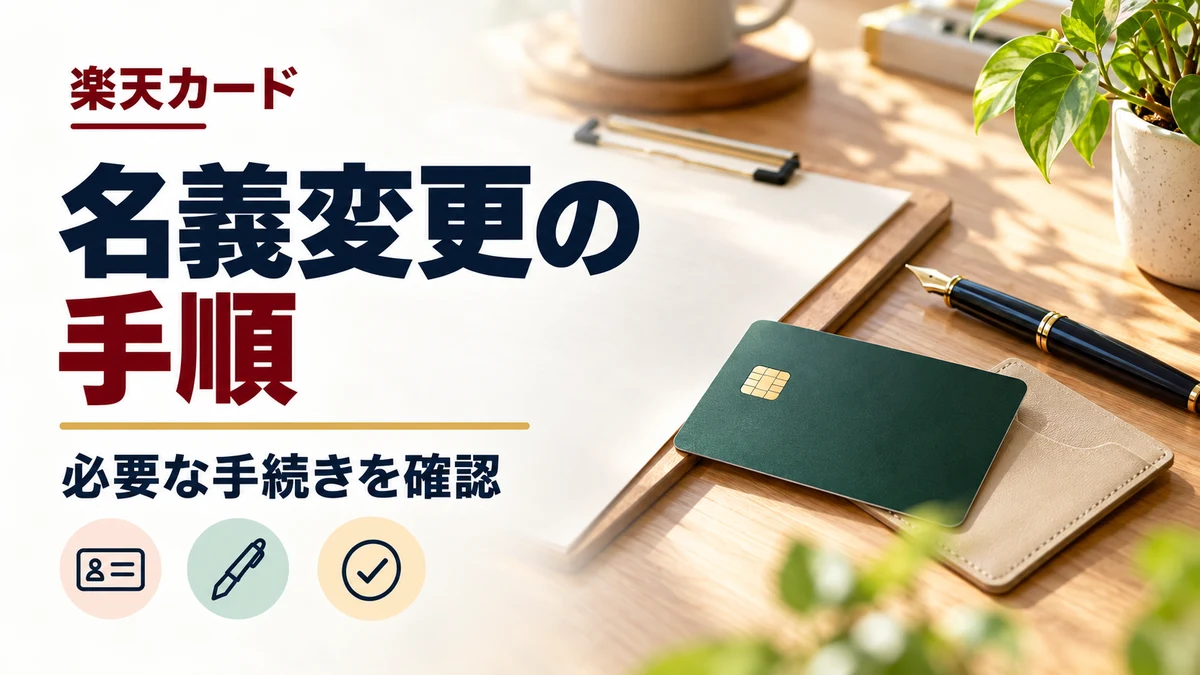 楽天カードの名義変更の手順を案内する記事カバー