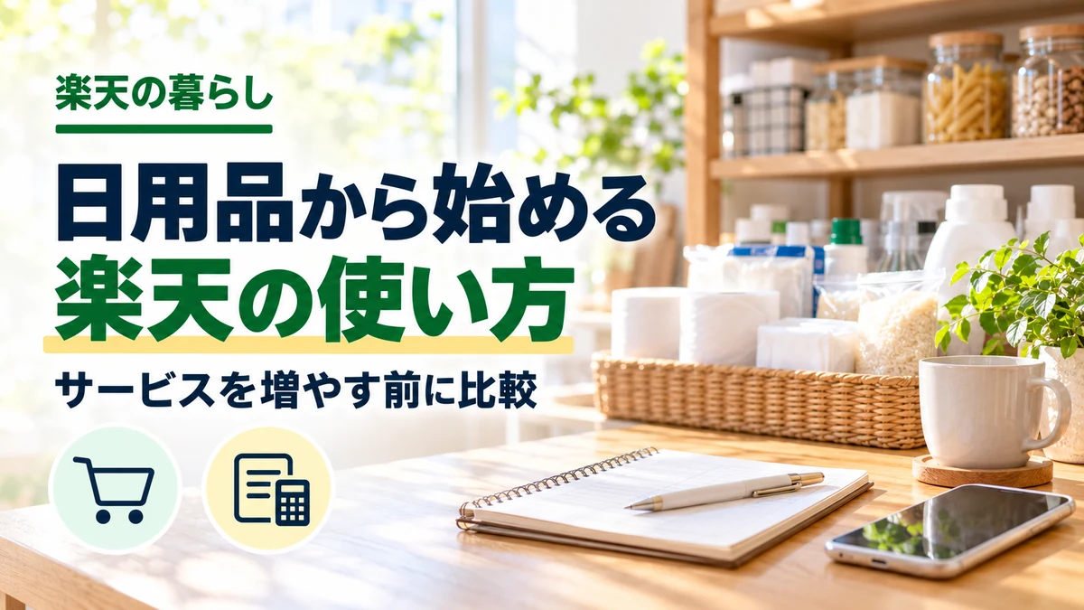楽天経済圏は日用品のまとめ買いだけでも得になる？のイメージ