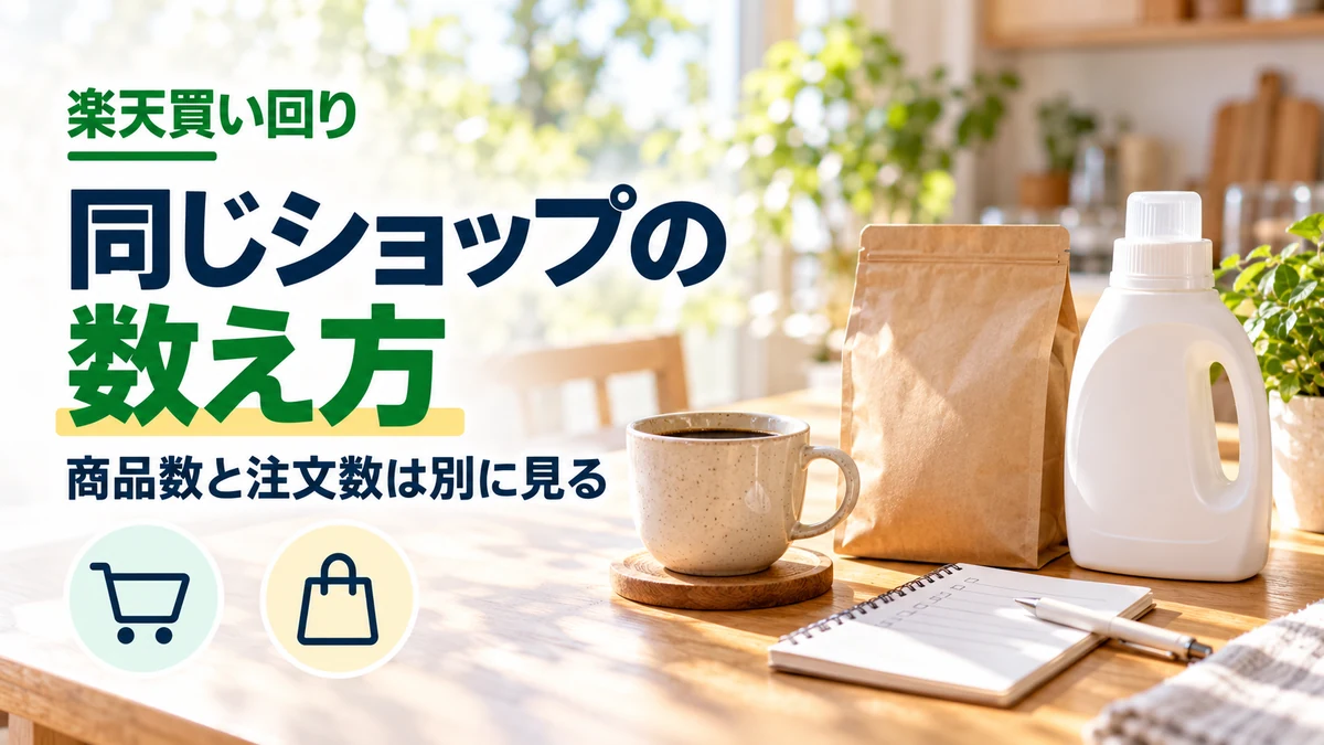 同じショップで複数商品を買う時の数え方のイメージ