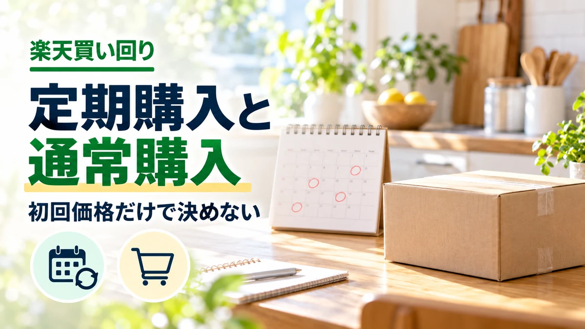 定期購入と通常購入を間違えない候補選びのイメージ