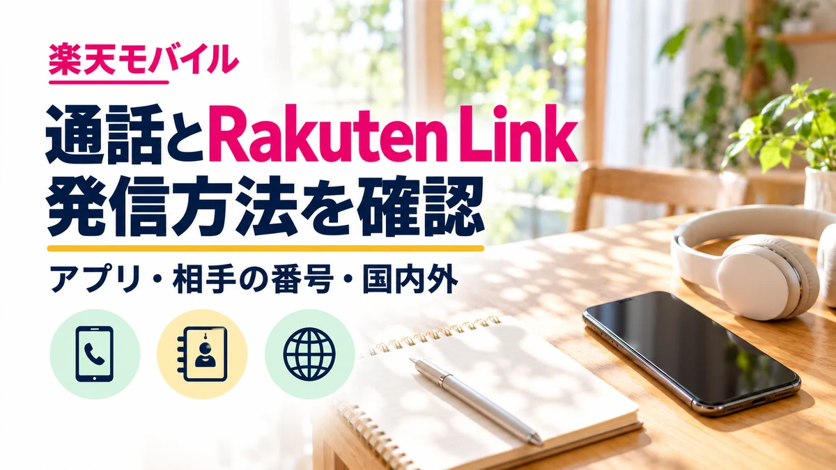 楽天モバイル：通話とRakuten Link・発信方法を確認