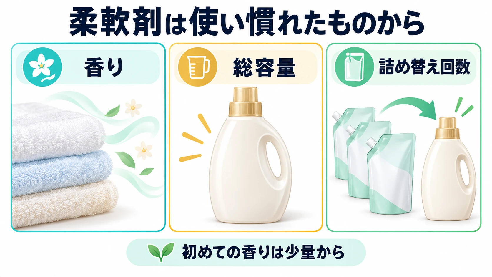 柔軟剤は使い慣れたものから