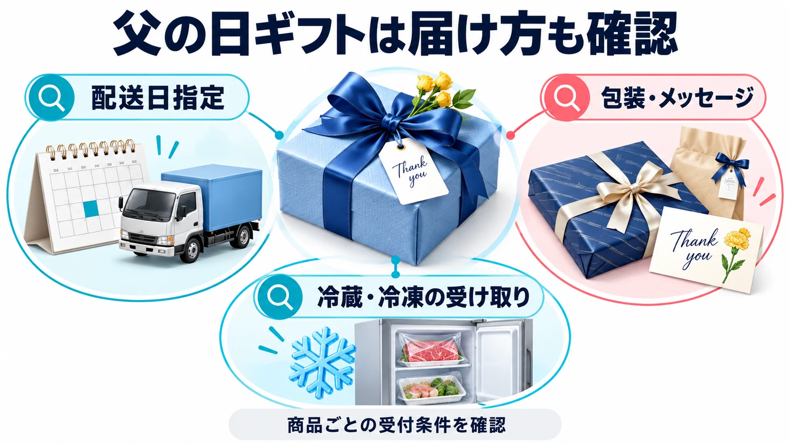 父の日ギフトは届け方も確認