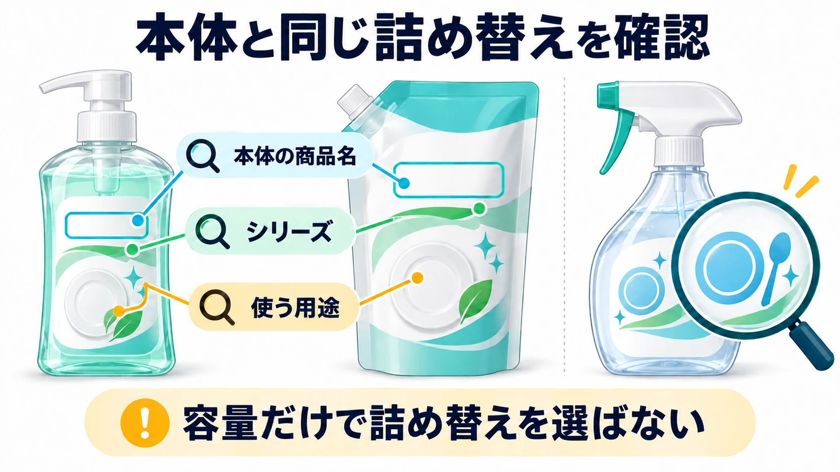 本体と同じ詰め替えを確認