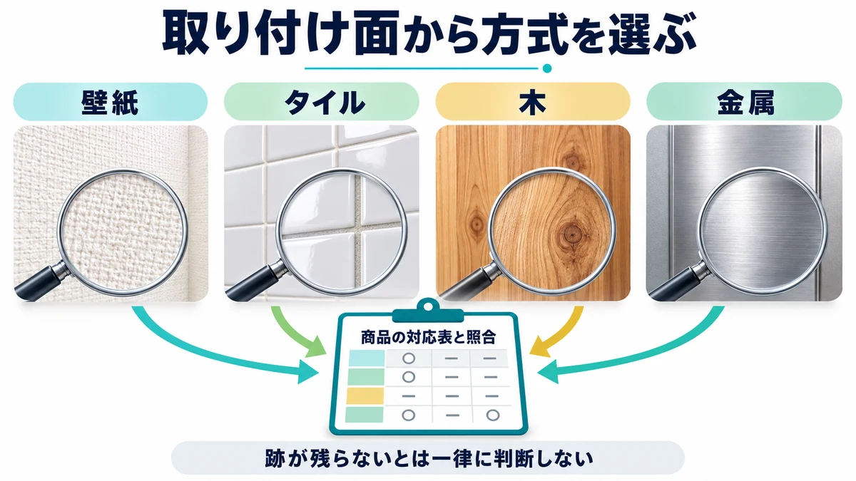 取り付け面から方式を選ぶ